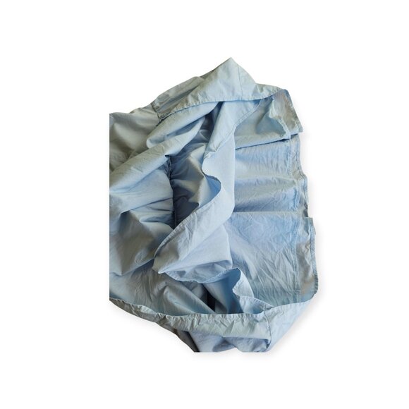 Aritzia Blue Dropwaist Cotton Poplin Dress Size L - Picture 7 of 11